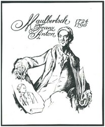 1974 250. Geburtstag von Franz-Anton MAULBERTSCH, 1 Klischee/ Entwurf ...