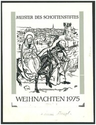 1975 Weihnachten 1975, 1 Klischee/ Entwurf (Tusche) für eine 1975 ...