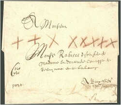 1633 Spanisch Niederlande, Estafettenbrief von Gent nach Brüssel mit ...