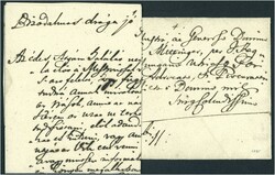 1795 Kirchenbrief mit selbstgemachtem Kuvert (alter Brief aus 1794!), ...