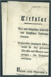 1797 Circular betreffend VIEHMAUT, "Von dem königlichen mährisch- ...
