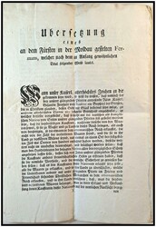 Übersetzung eines an dem Fürsten in der Moldau gestellten Fermans, ...