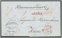 1866/1874 4 Poststücke, dabei 1 Wiener Stadtbrief mit Taxvermerk "8" ...