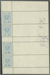 1920/21 80 H. a. 1 K. Probedrucke im senkrechten Zusammendruck mit ...