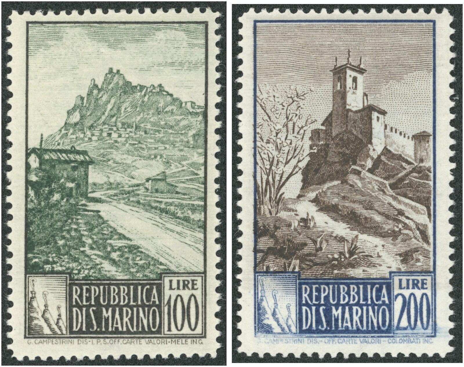 1949 Freimarken, beide Spitzenwerte, frisches P! 1949  Katalog: Mi. ...