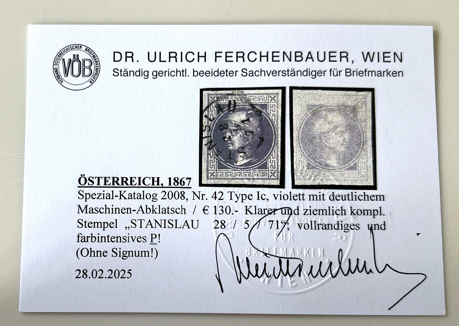 Image 1 for lot number 974 for Austrophil - 186th Stamp Auction