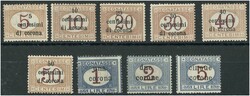 1919 Italien. Besetzung Portomarken: Serie 9 Werte komplett 1919 ...