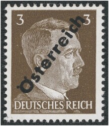 1945 3 Pfg. dunkelbraun, Bogenplatz 68, Attest KELLER 1945  Katalog: ...