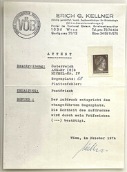 1945 3 Pfg. dunkelbraun, Bogenplatz 68, Attest KELLER 1945  Katalog: ...