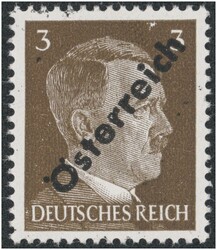 1945 3 Pfg. dunkelbraun, Befund Sturzeis 1945  Katalog: ANK ...