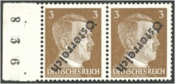 1945 1. Wiener Aushilfsausgabe 3 Pfg. braun im waagrechten Paar von ...