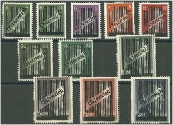 1945 III. Wiener Aushilfsausgabe 11 Werte komplett, Attest Kovar 1945 ...