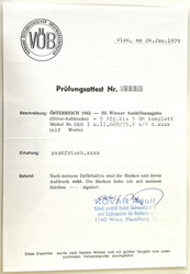 1945 III. Wiener Aushilfsausgabe 11 Werte komplett, Markwerte mit ...