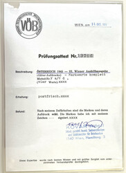 1945 III. Wiener Aushilfsausgabe, Markwerte komplett, Attest Kovar ...