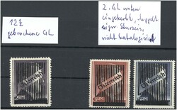 2 RM Lz. 12 1/2 mit gebrochener Gitterlinie sowie 3 RM und 5 RM Kz.14 ...