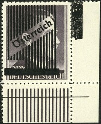 2 RM Lz. 12 1/2 rechtes Eckrandstück mit extrem nach links ...