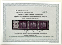 1945 Scheibbs: Urdruck 6 Pfg. violett Type III, 1945 senkrechter ...
