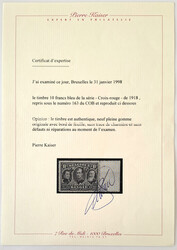 1918 Rotes Kreuz 14 Werte komplett, Guarantee Stolow, Certificate ...