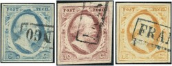 1852 Freimarken 3 Werte komplett, frisches P! 1852 Katalog: Mi. ...