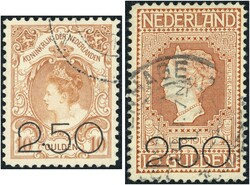 1920 Freimarken 2.50 G. auf 10 G. dunkelorange, beide Werte! 1920 ...