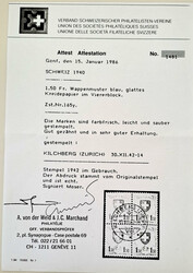 1940 Freimarken Wappenschild gestrichenes Faserpapier 3 Werte ...