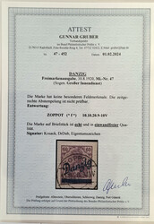 1920 Großer Innendienst, 3 Fotoatteste Gruber 1920 Katalog: Mi. ...