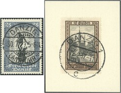 1924/29 2 Werte mit echten Stempeln, geprüft Gruber 1924/29 Katalog ...