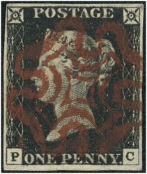 2865100: Great Britain 1840 1d black