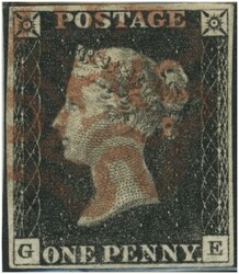 2865100: Great Britain 1840 1d black