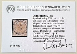 1 Kreuzer gelbocker Type Ib Hp, mit zweiteiligem aufrechtstehendem ...