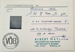 1 Kreuzer gelb III Platte B Mp, mit Doppelkreisstempel K.K. ...