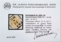 1 Kreuzer gelb Type III Mp, Unebenheiten im oberen Rand, aber rundum ...