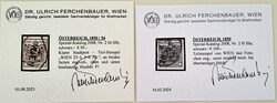 2 Kreuzer schwarz Type IIIa Hp und Type IIIb Mp, beide frische P! ...