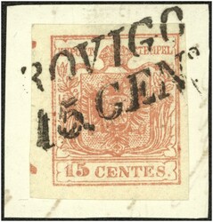 4770: Österreich Lombardei Venetien - Stempelmarken