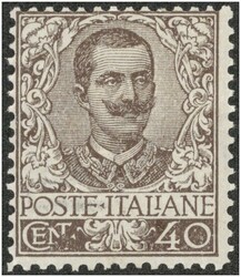 1901 Freimarke 40 C braun, frisches P! Certificato Caffaz 1901 ...