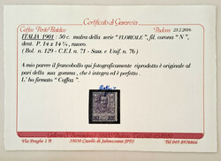 1901 Freimarke 50 C, lila, frisches P! Certificato Caffaz 1901 ...