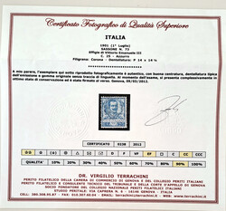1901/22 Freimarke 25 C. hellbraun, frisches P! Certificato Dr. ...