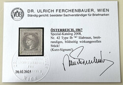 Zeitungsmarke Type Ib lilabraun, Type Id grauviolett (Wz) und Type If ...