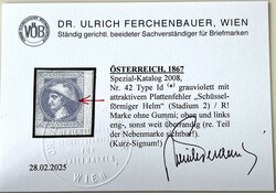 Zeitungsmarke Type Id grauviolett mit Plattenfehler ...