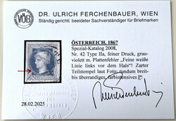 Zeitungsmarke Type IIa feiner Druck in grauviolett, violett und ...