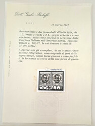 1924 Schiffspostmarken Kriegsschiff "Halia", frisches P! 1924 Attest ...