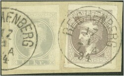1894 REICHNEBERG/17.1.7.A.94 Einkreisstempel auf Mischfrankatur 1894 ...