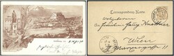 1890 Salzburg/Stadt Ansichtskarten-Vorläufer mit Freimarke 2 Kreuzer ...