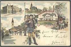 1898 GRUSS AUS OBER-LAA/NÖ frühe Ansichtskarte von Oberlaa über ...