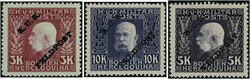 1915 Bosnien-Ausgabe 1912 mit schrägem Aufdruck "K.U.K. FELDPOST" ...