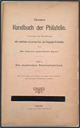 1890/1896 Großes Handbuch der Philatelie, 1. Teil, Band II, ...
