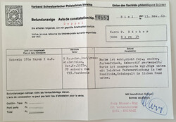 1850/51 Wappen, darüber Posthorn, RAYON I, 5 Rp. schwarz/rot a. blau ...