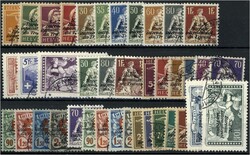 1923/30 Freimarken mit Aufdruck "S. d.N. Bureau international du ...