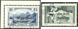 1927/31 Freimarken Ergänzungswerte mit Aufdruck "SOCIÈTÉ DES ...