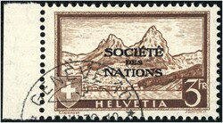 1937 Freimarken Ergänzungswert mit Aufdruck "SOCIÈTÉ DES NATIONS" ...